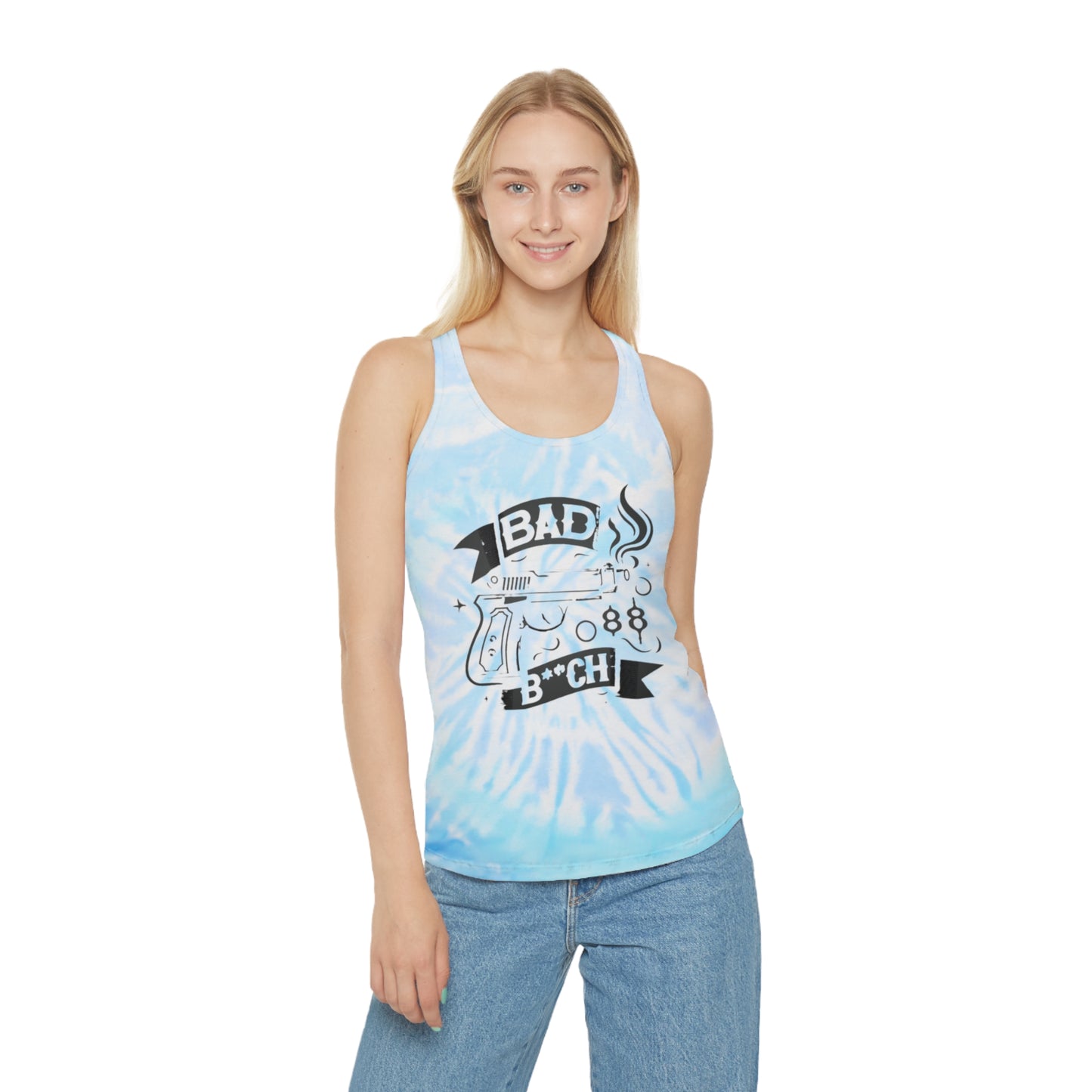 Bad B**ch - Tie Dye Racerback Tank Top