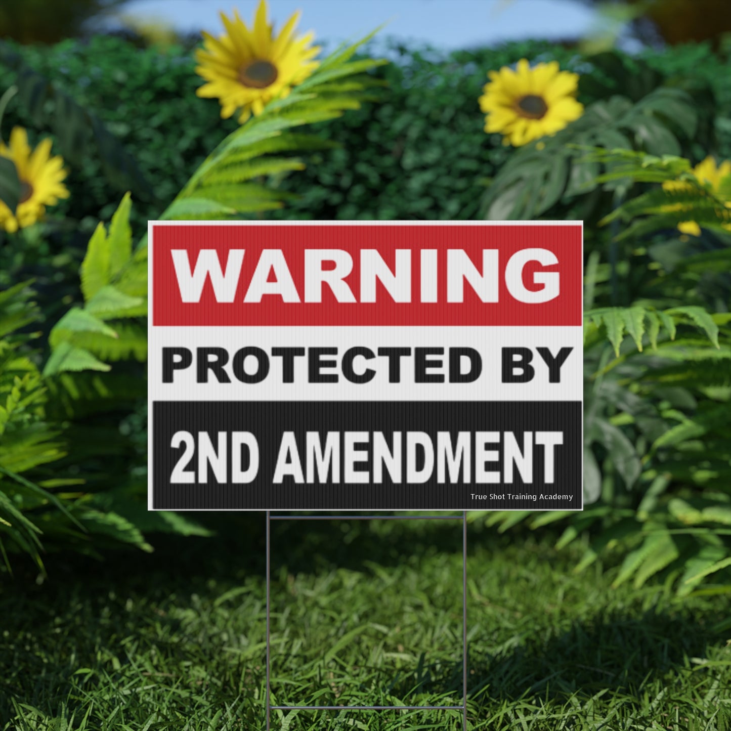 Protected by 2A - Plastic Yard Sign