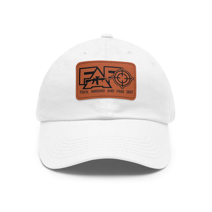 FAFO -Hat with Leather Patch (Rectangle)