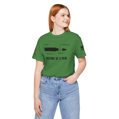 Anatomy Of W PEW (Rifle) - Unisex Jersey Short Sleeve Tee