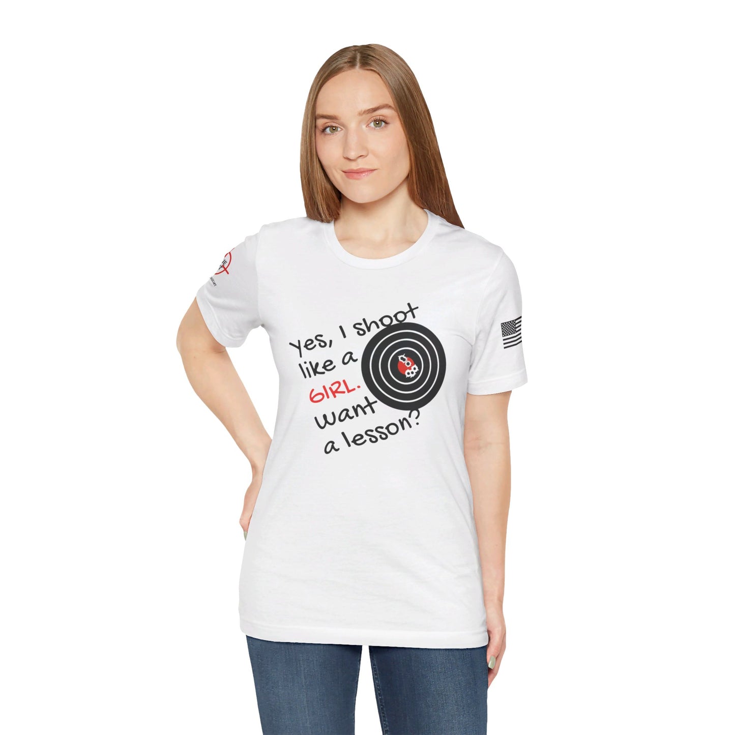 Shoot Like A Girl - Unisex Jersey Short Sleeve Tee