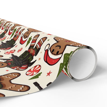 Festive Gingerbread Wrapping Paper Roll - Perfect for Holiday Gifting