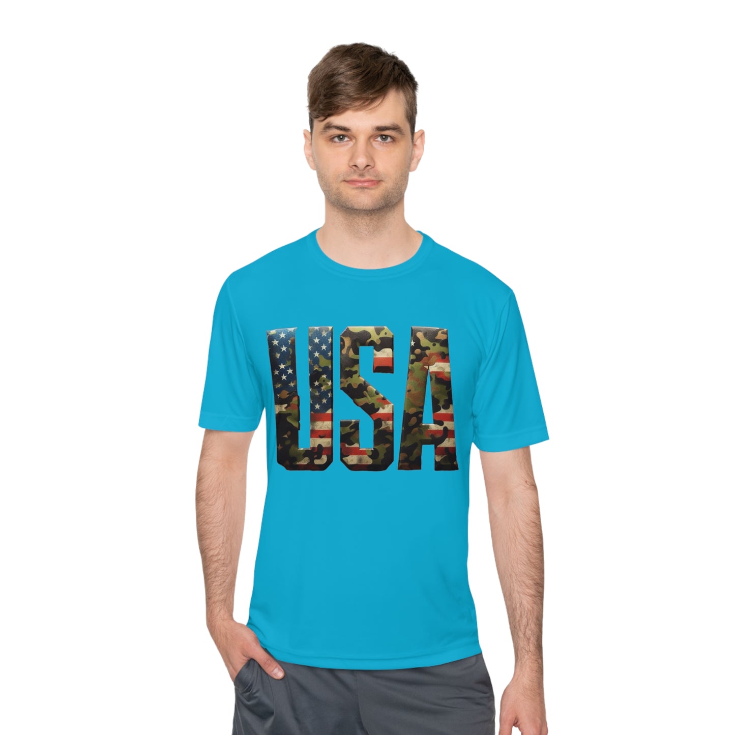 USA - Unisex Moisture Wicking Tee