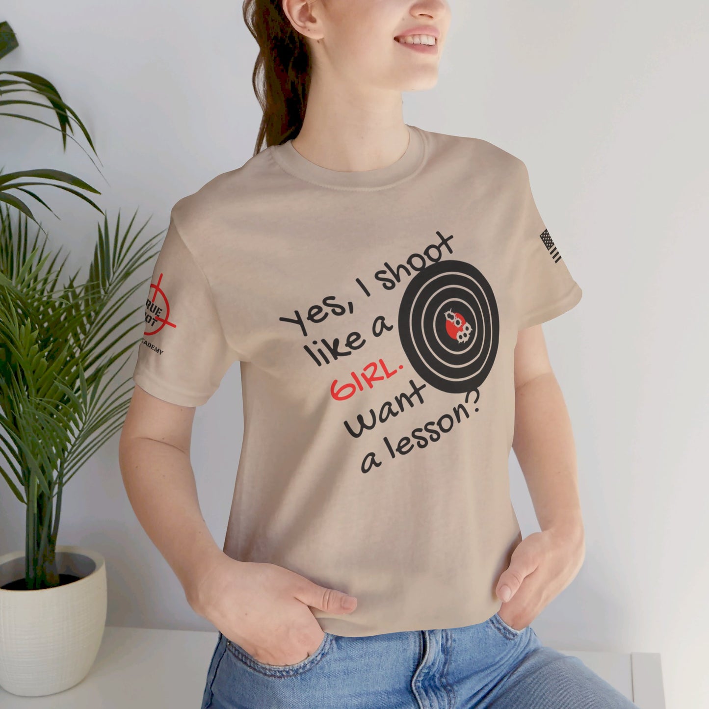 Shoot Like A Girl - Unisex Jersey Short Sleeve Tee