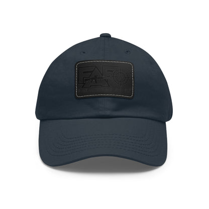 FAFO -Hat with Leather Patch (Rectangle)