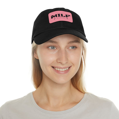 MILF -Hat with Leather Patch (Rectangle)