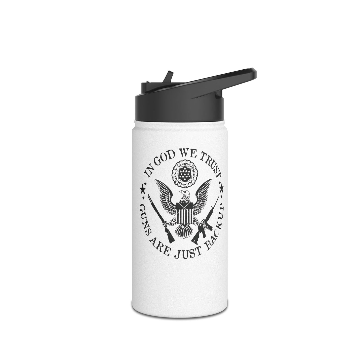 In God We Trust - Stainless Steel Water Bottle, Standard Lid