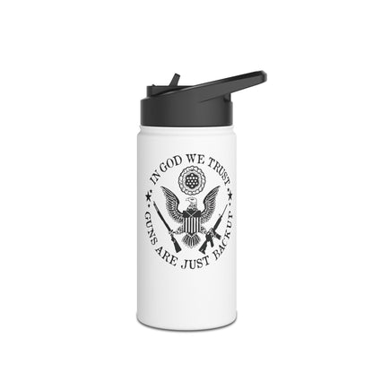 In God We Trust - Stainless Steel Water Bottle, Standard Lid