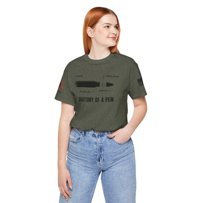 Anatomy Of W PEW (Rifle) - Unisex Jersey Short Sleeve Tee