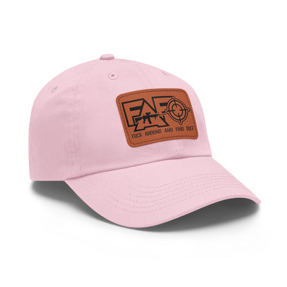 FAFO -Hat with Leather Patch (Rectangle)