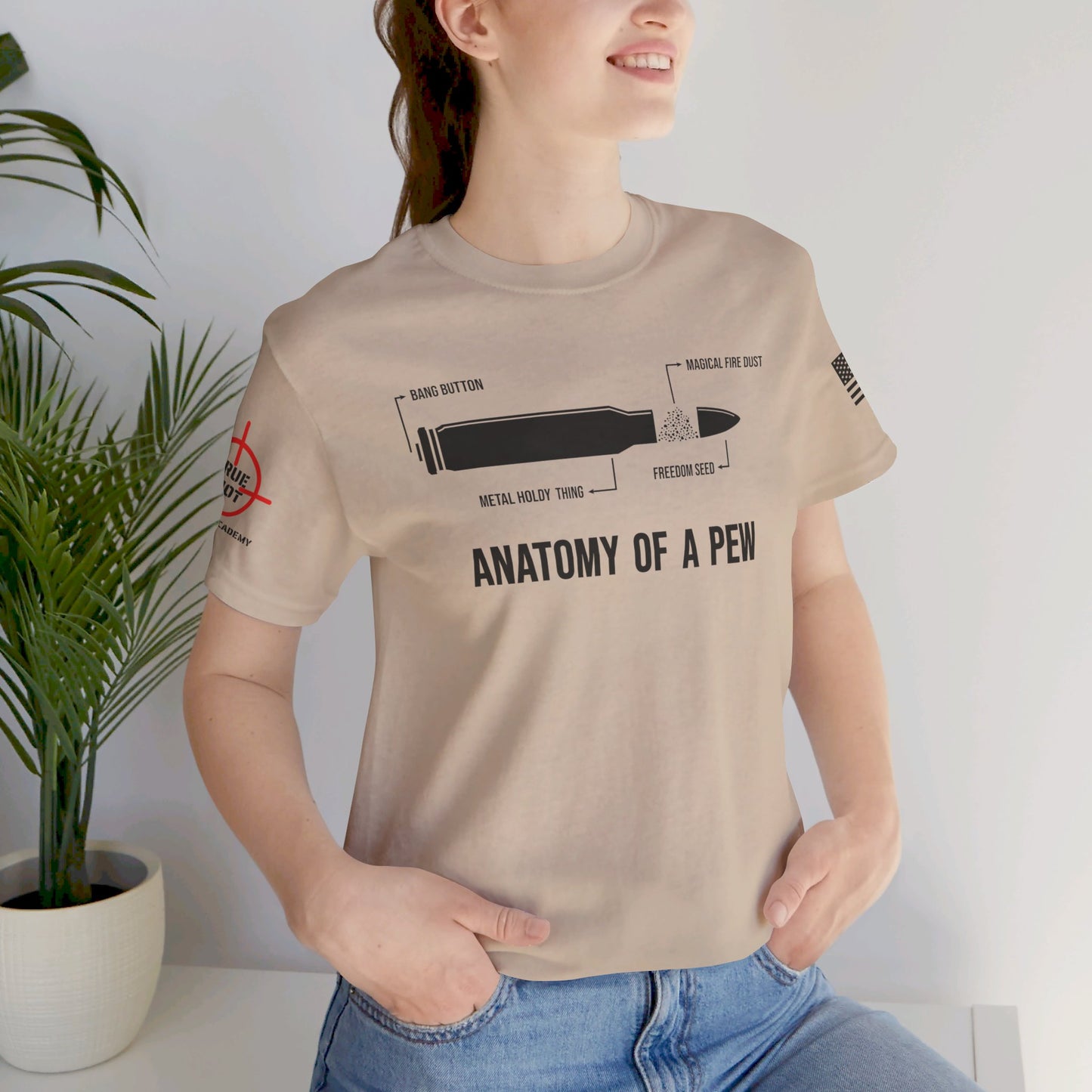 Anatomy Of W PEW (Rifle) - Unisex Jersey Short Sleeve Tee