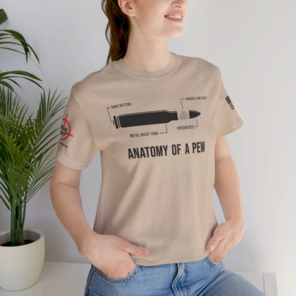 Anatomy Of W PEW (Rifle) - Unisex Jersey Short Sleeve Tee