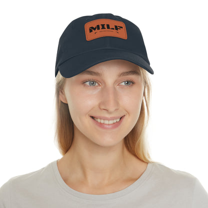 MILF -Hat with Leather Patch (Rectangle)