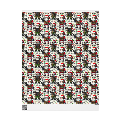 Festive Holiday Wrapping Paper with Santa and Friends