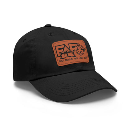 FAFO -Hat with Leather Patch (Rectangle)