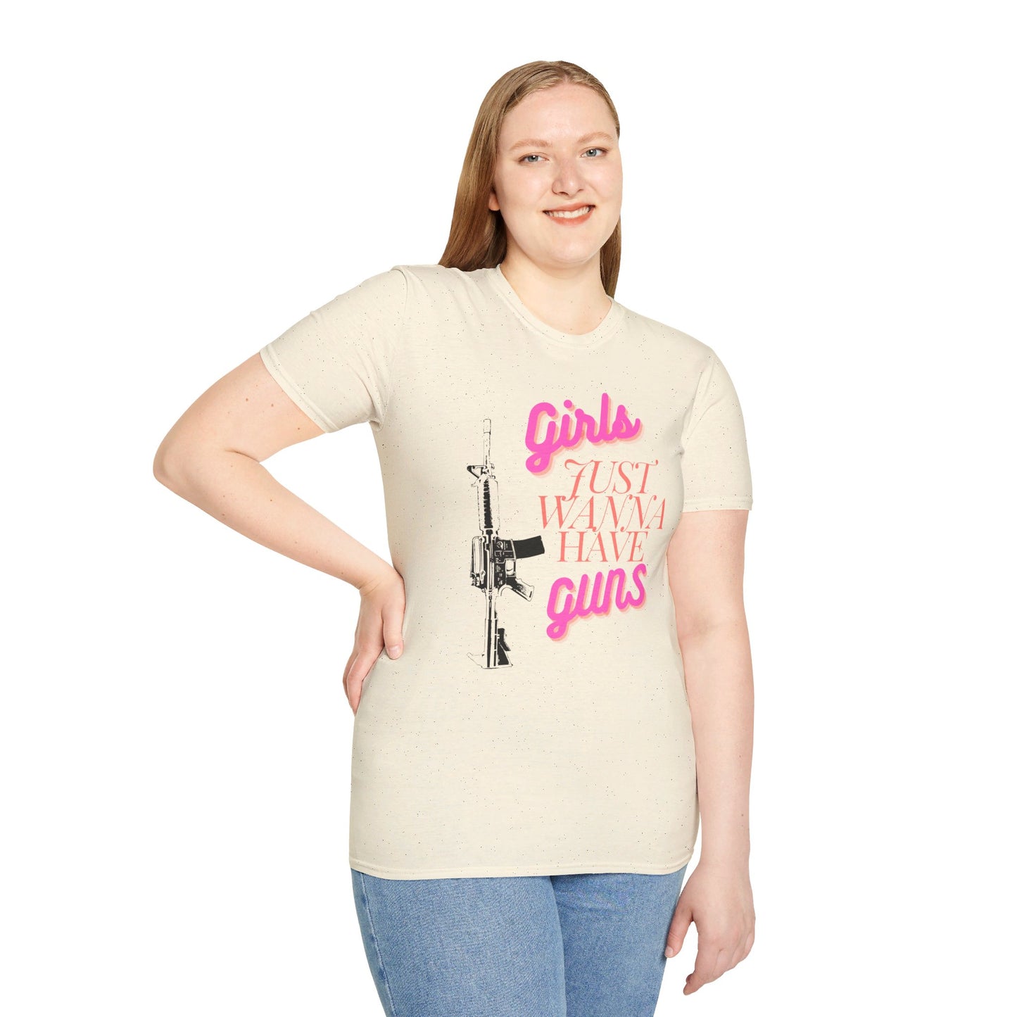 Girls Just Wanna Have Guns - Unisex Softstyle T-Shirt