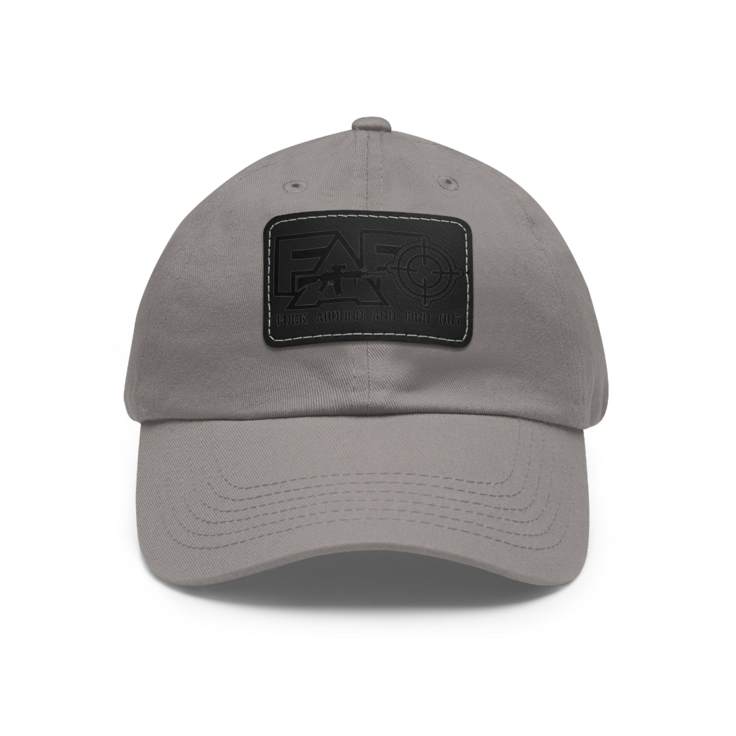 FAFO -Hat with Leather Patch (Rectangle)