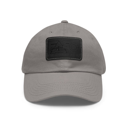 FAFO -Hat with Leather Patch (Rectangle)