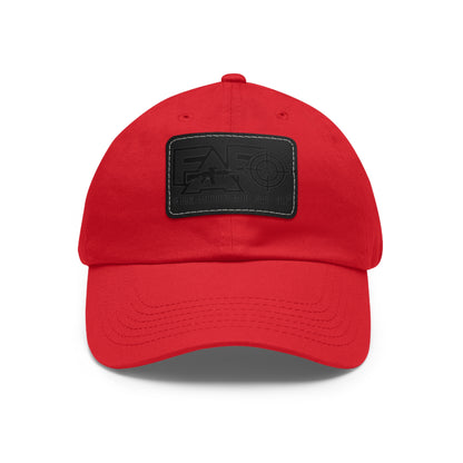 FAFO -Hat with Leather Patch (Rectangle)