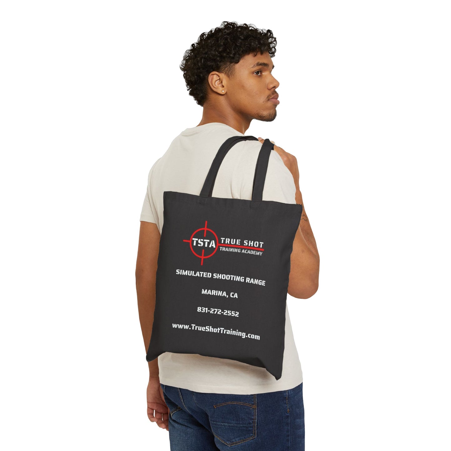 True Shot Tactical Cotton Canvas Tote Bag | Perfect for Shooting Enthusiasts & Everyday Use