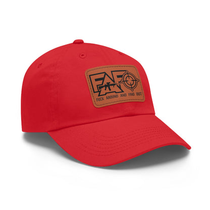 FAFO -Hat with Leather Patch (Rectangle)