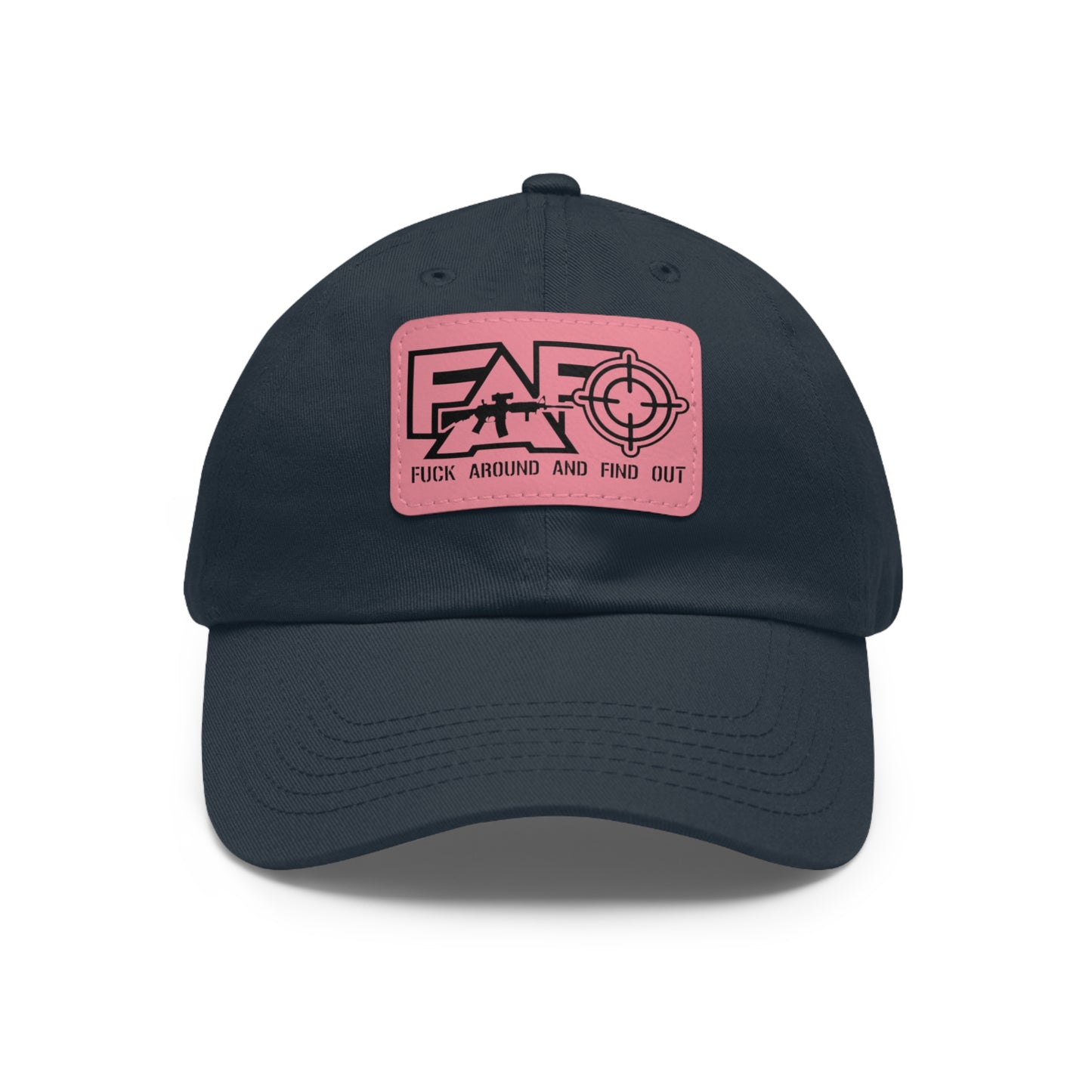 FAFO -Hat with Leather Patch (Rectangle)