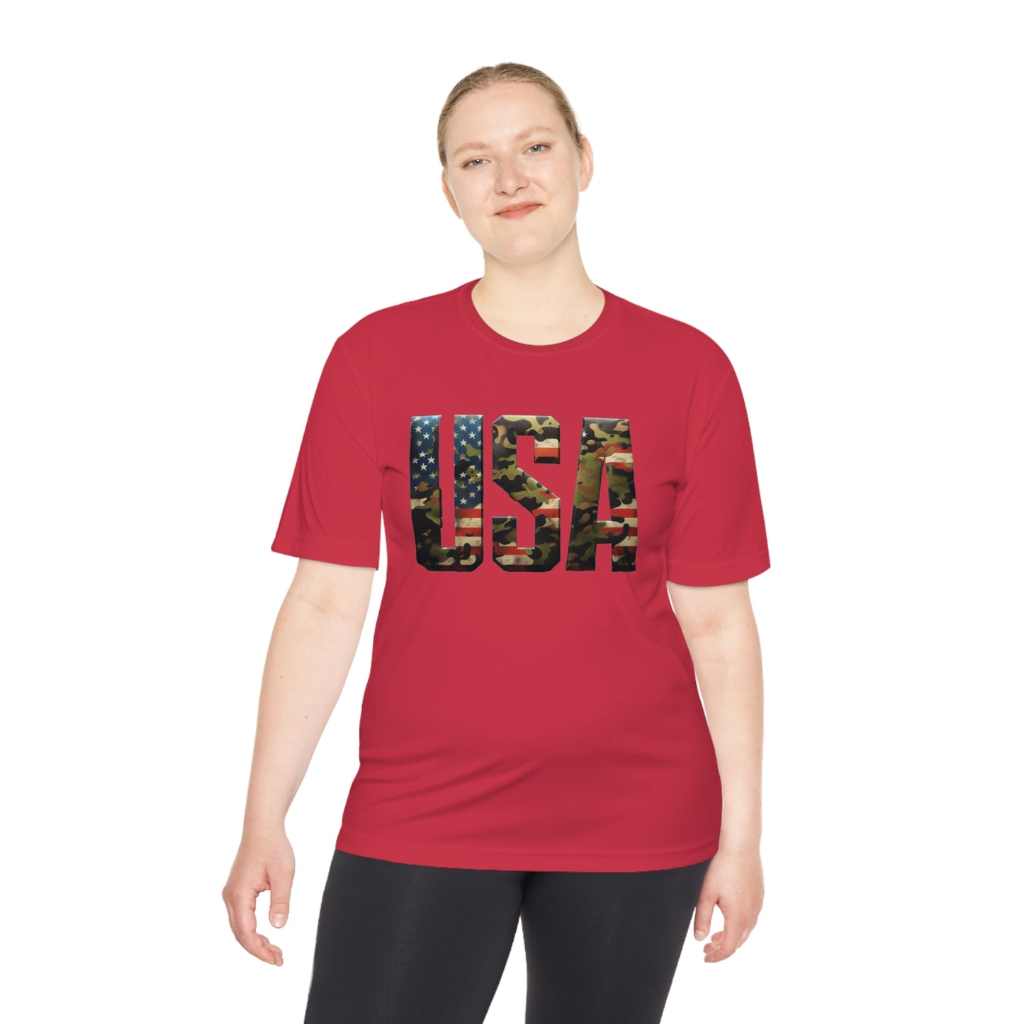 USA - Unisex Moisture Wicking Tee