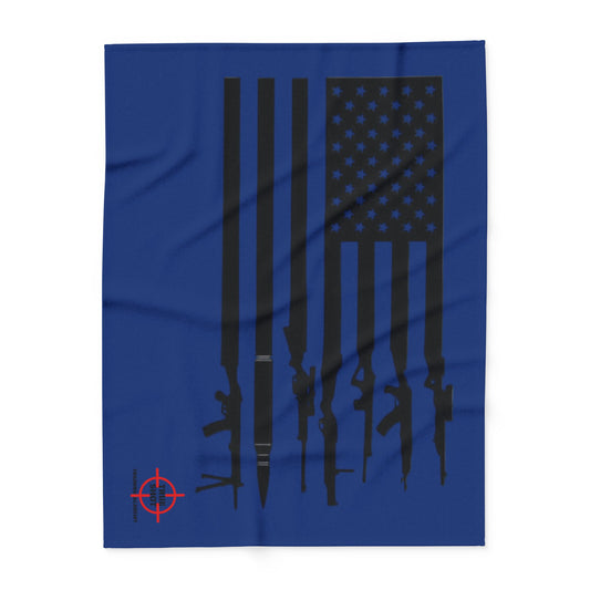 Gun Flag w/ TSTA Logo - Arctic Fleece Blanket