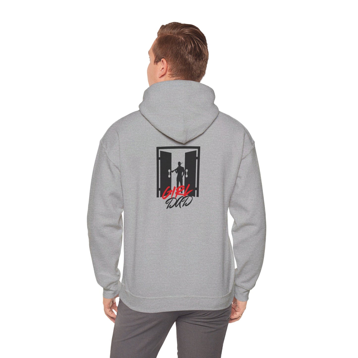 Knock Knock... Girl Dad - Unisex Heavy Blend™ Hooded Sweatshirt