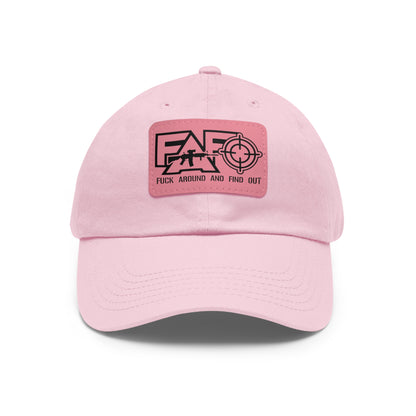 FAFO -Hat with Leather Patch (Rectangle)