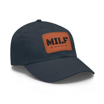 MILF -Hat with Leather Patch (Rectangle)