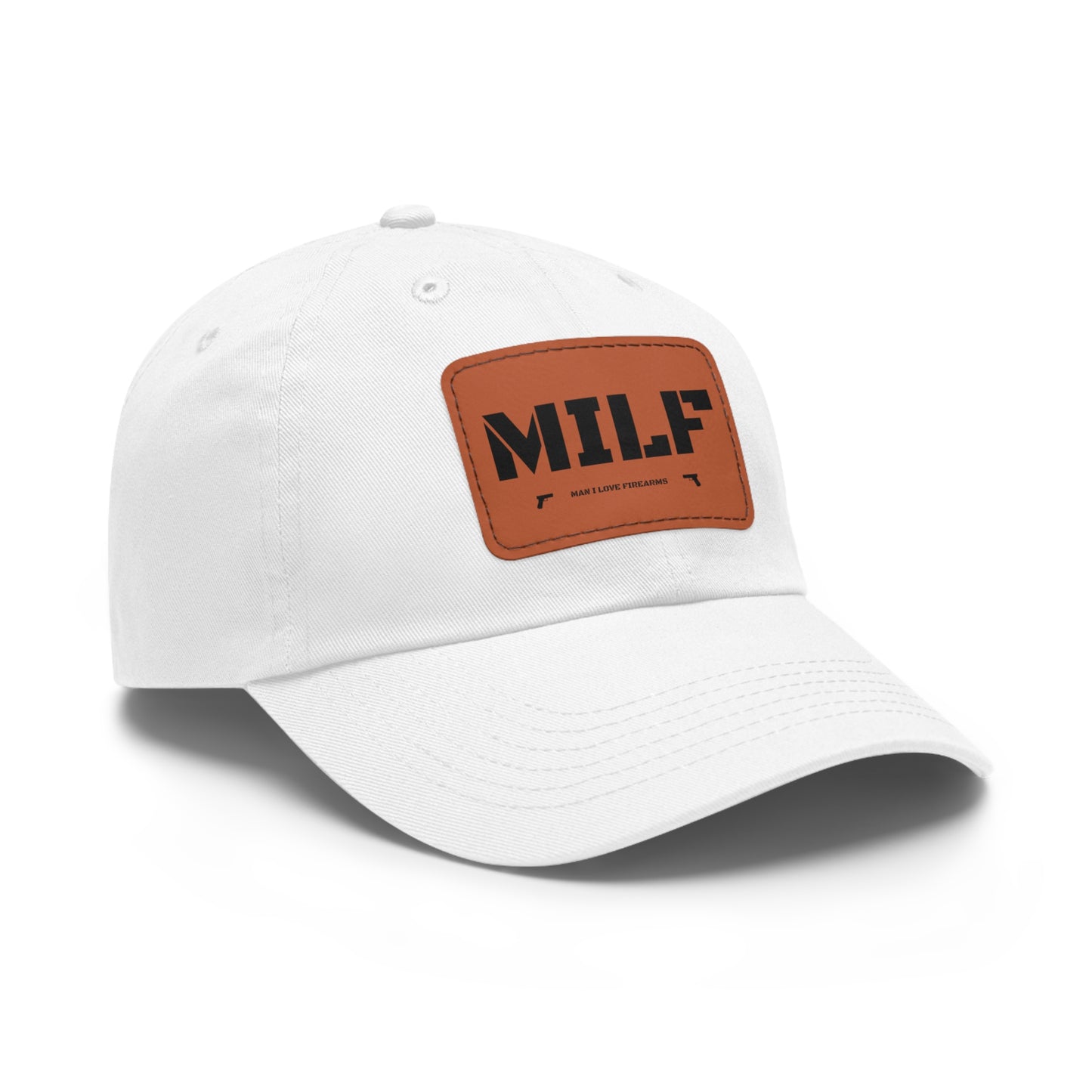 MILF -Hat with Leather Patch (Rectangle)