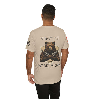 Right To Bear Arms (Revolver) - Unisex Jersey Short Sleeve Tee