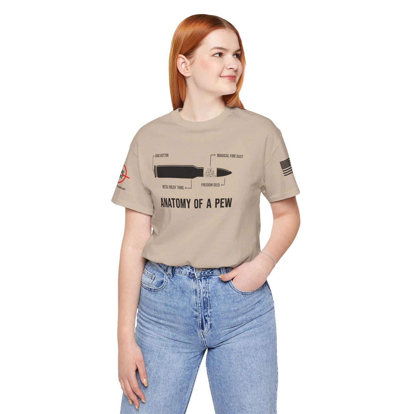 Anatomy Of W PEW (Rifle) - Unisex Jersey Short Sleeve Tee