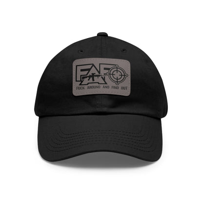 FAFO -Hat with Leather Patch (Rectangle)