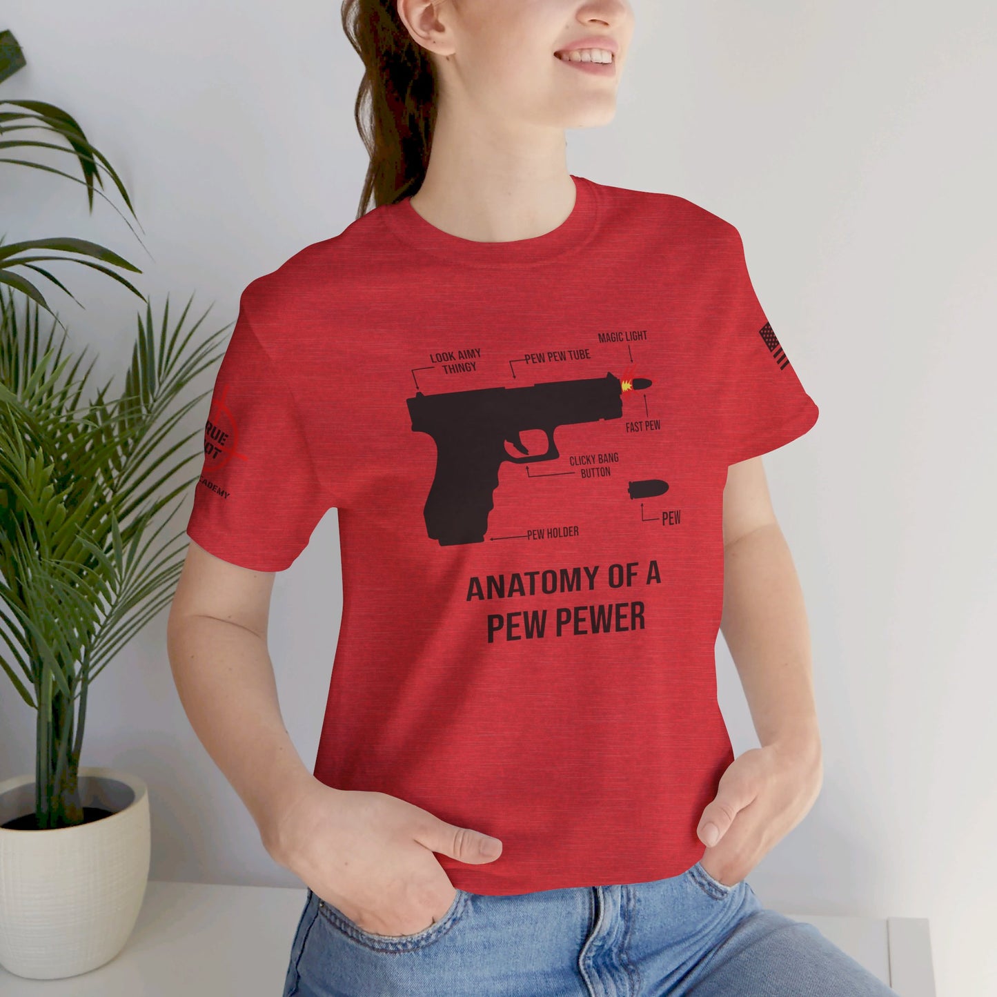 Anatomy Of A PEW PEWER - Unisex Jersey Short Sleeve Tee