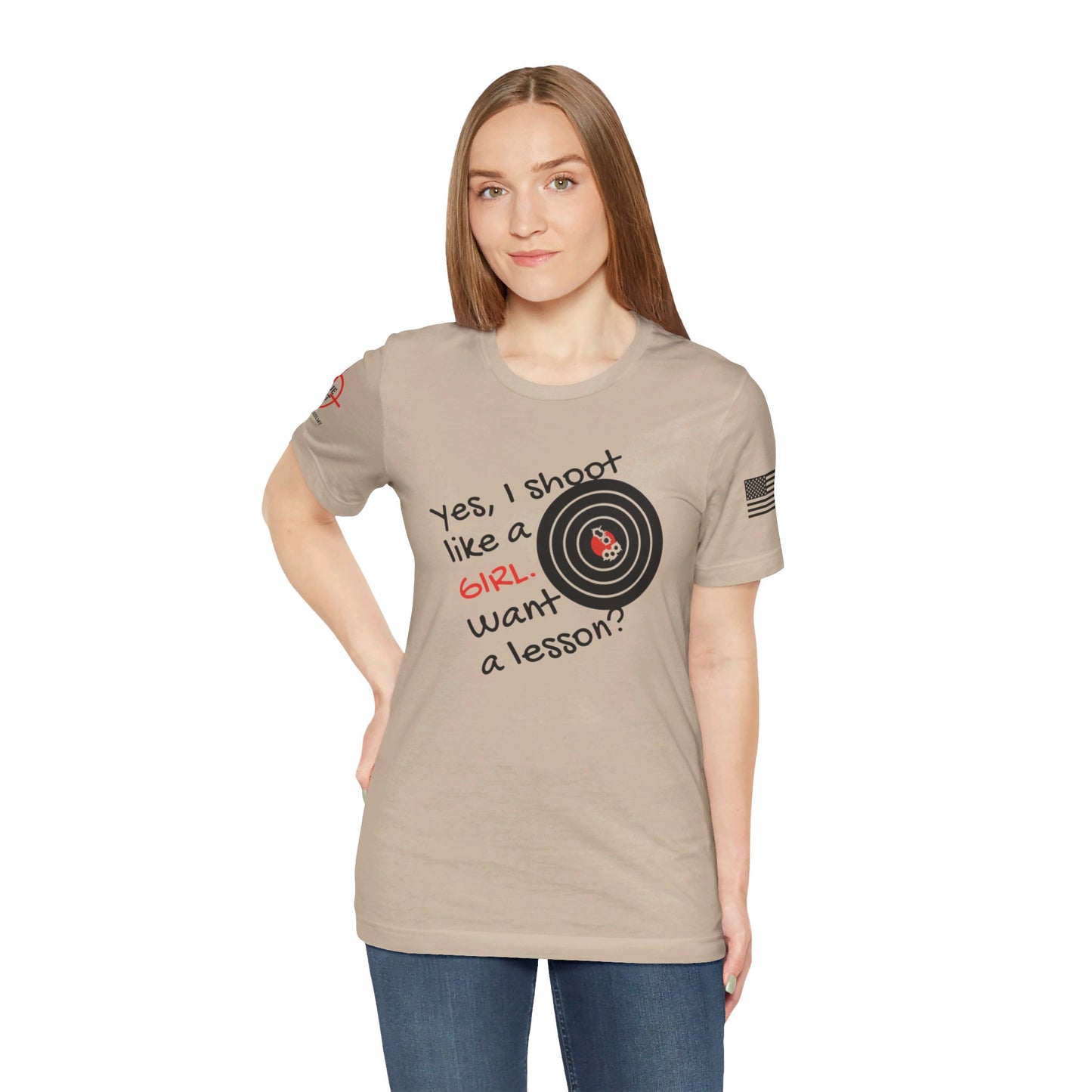 Shoot Like A Girl - Unisex Jersey Short Sleeve Tee