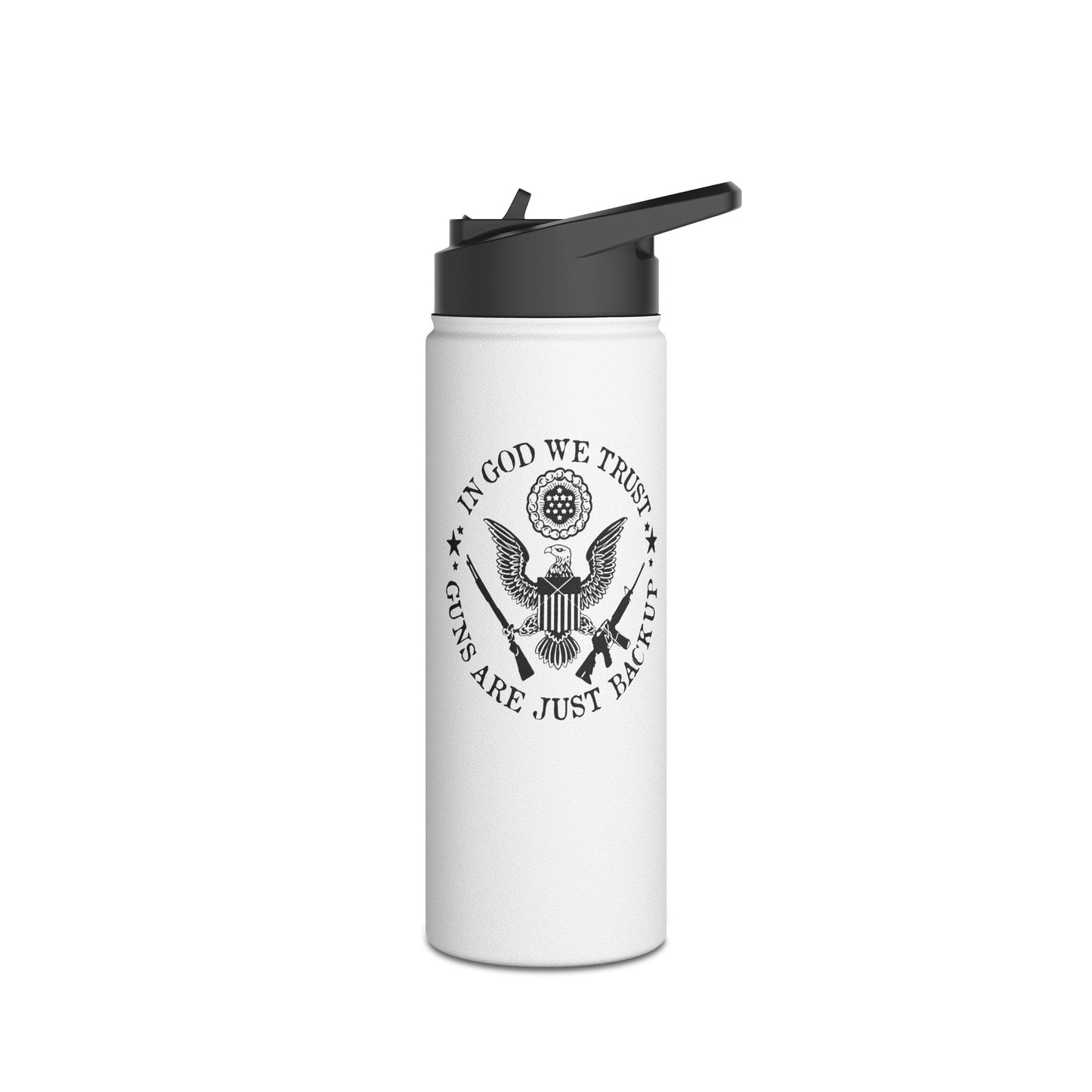 In God We Trust - Stainless Steel Water Bottle, Standard Lid