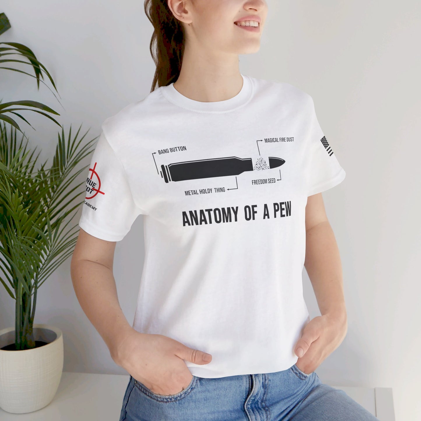 Anatomy Of W PEW (Rifle) - Unisex Jersey Short Sleeve Tee