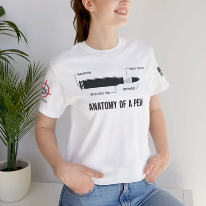 Anatomy Of W PEW (Rifle) - Unisex Jersey Short Sleeve Tee