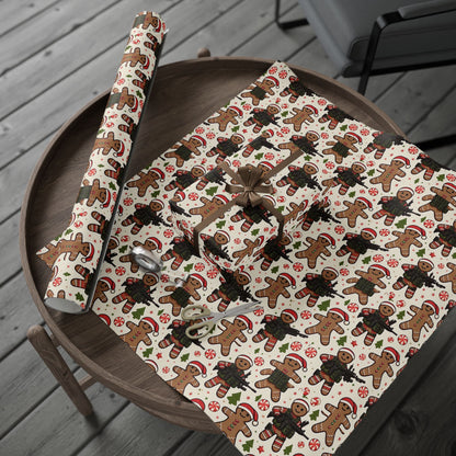 Festive Gingerbread Wrapping Paper Roll - Perfect for Holiday Gifting