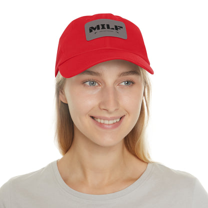 MILF -Hat with Leather Patch (Rectangle)