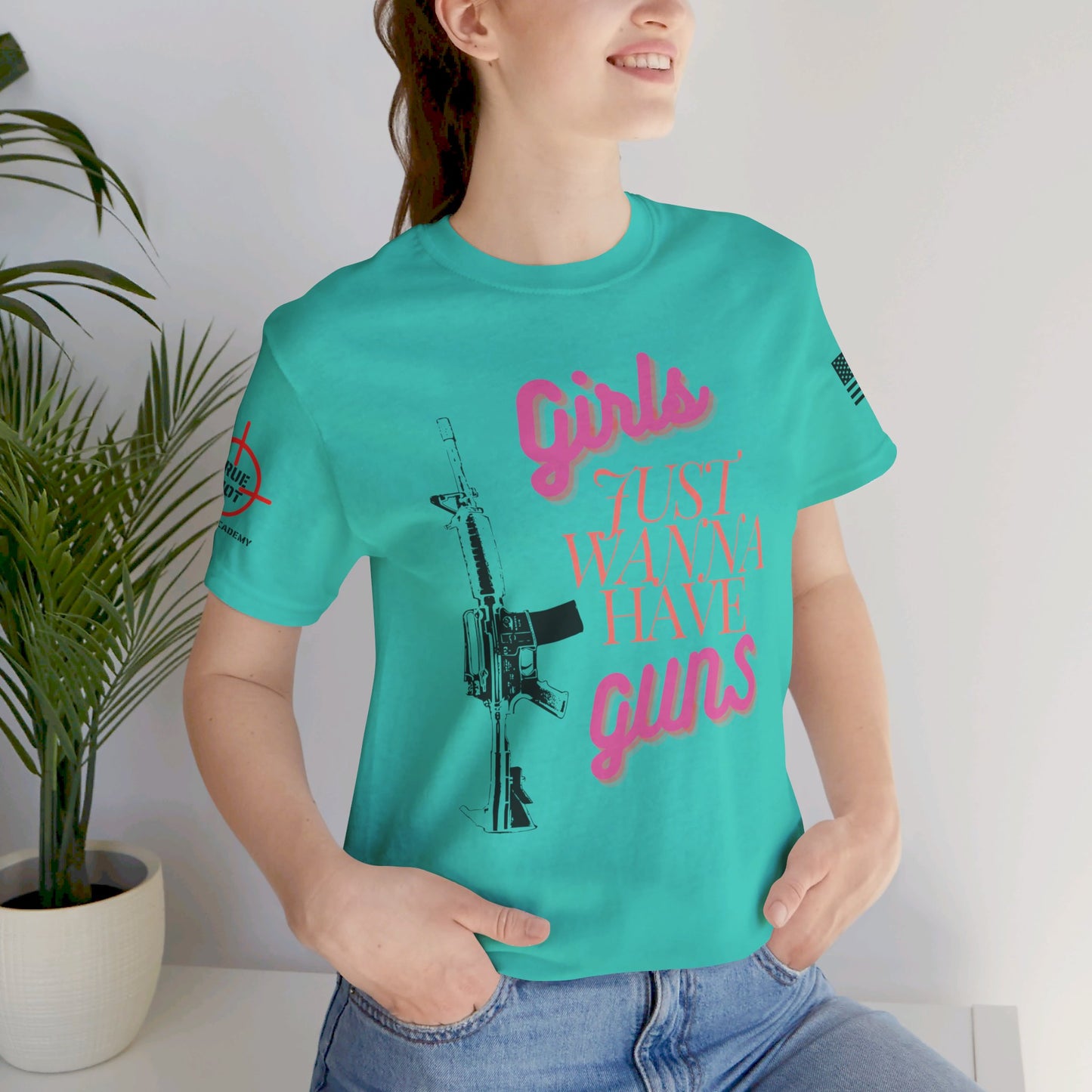 Girls Just Wanna Have Guns - Unisex Jersey Short Sleeve Tee