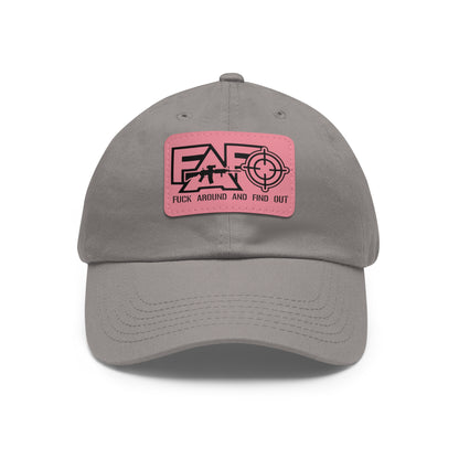 FAFO -Hat with Leather Patch (Rectangle)