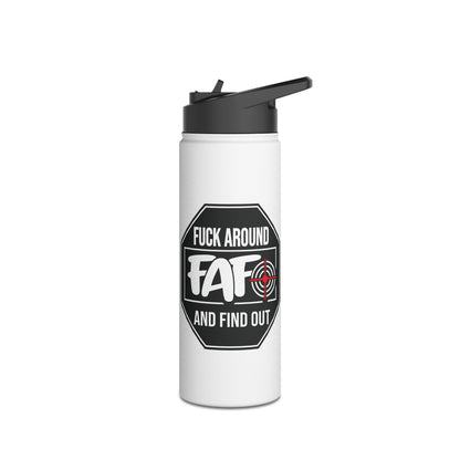 FAFO Sign- Stainless Steel Water Bottle, Standard Lid