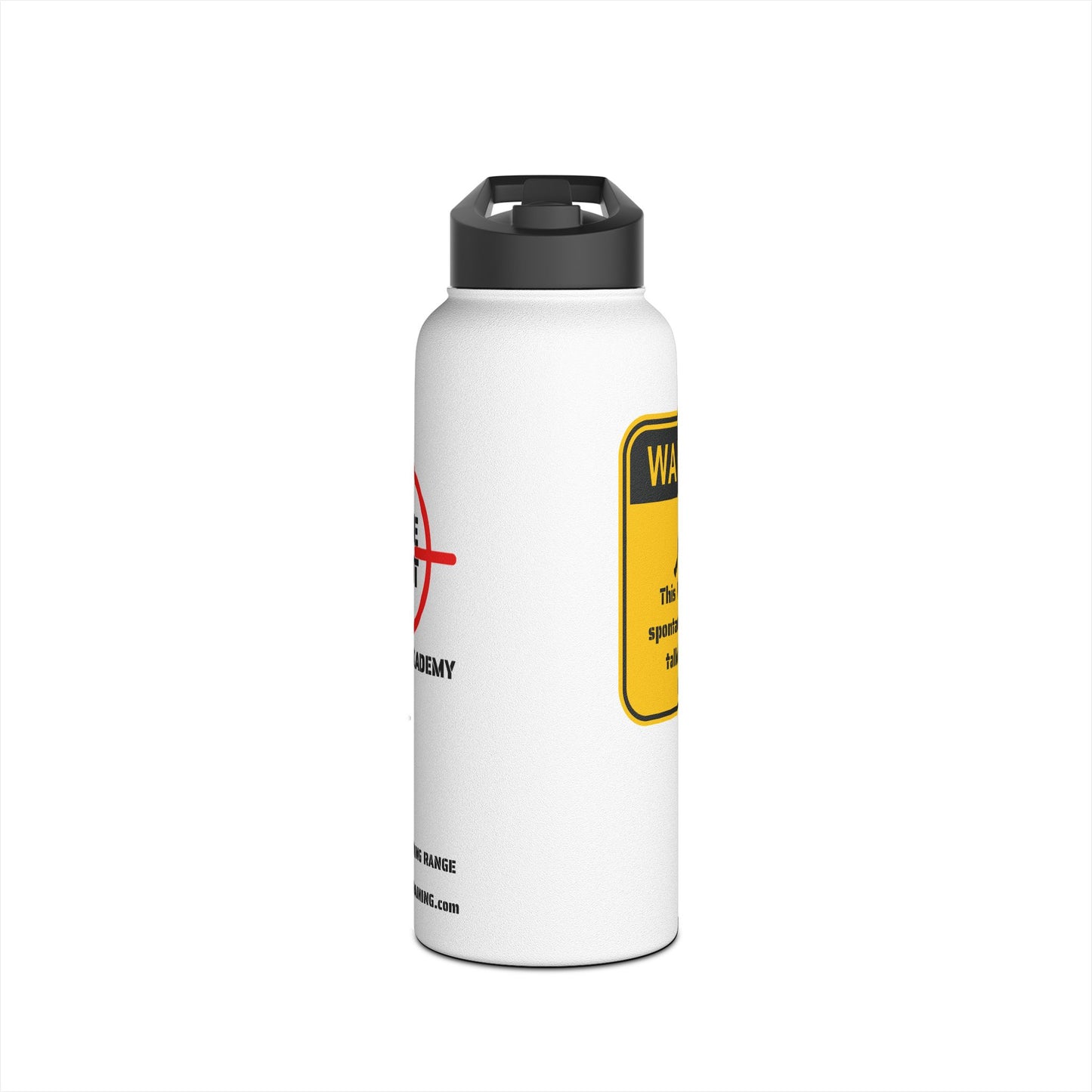 Warning - Stainless Steel Water Bottle, Standard Lid