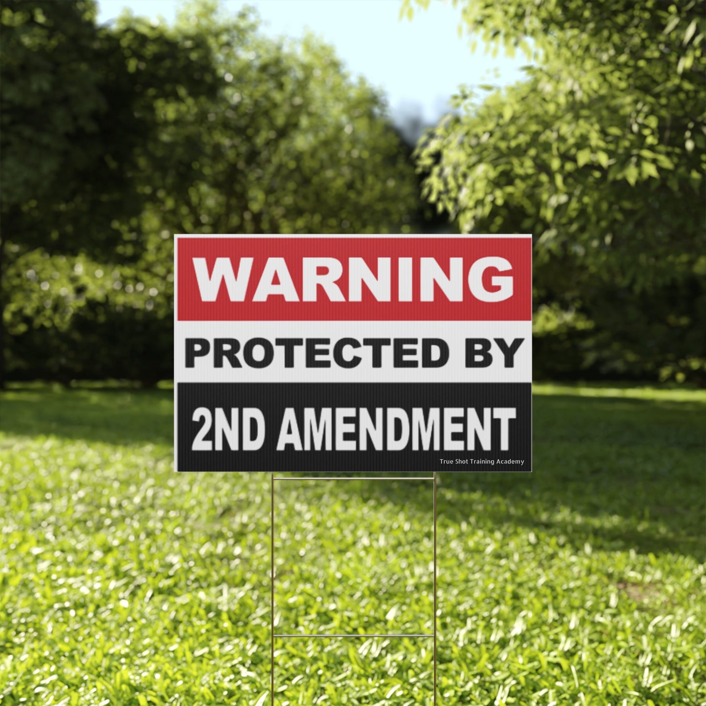 Protected by 2A - Plastic Yard Sign