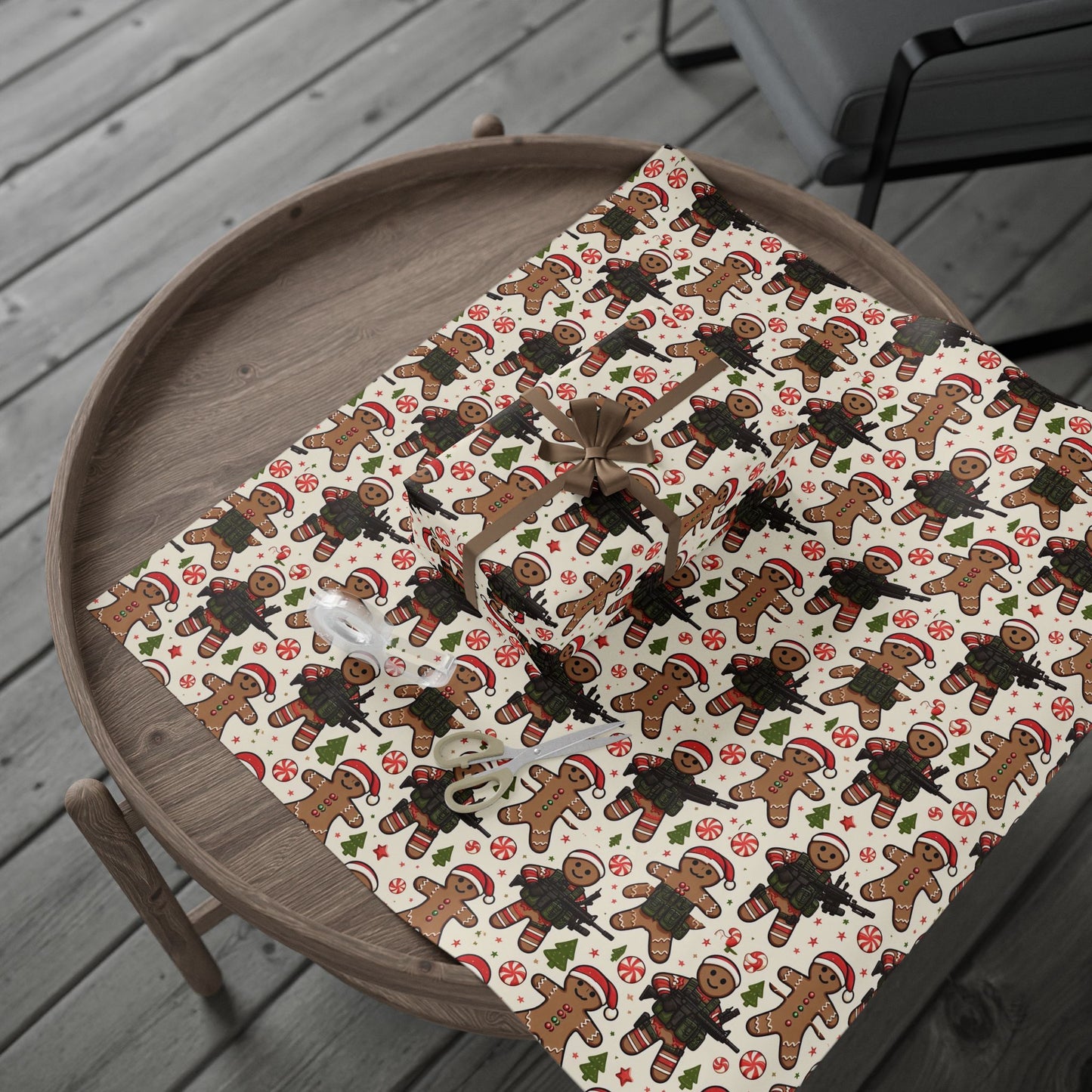 Festive Gingerbread Wrapping Paper Roll - Perfect for Holiday Gifting