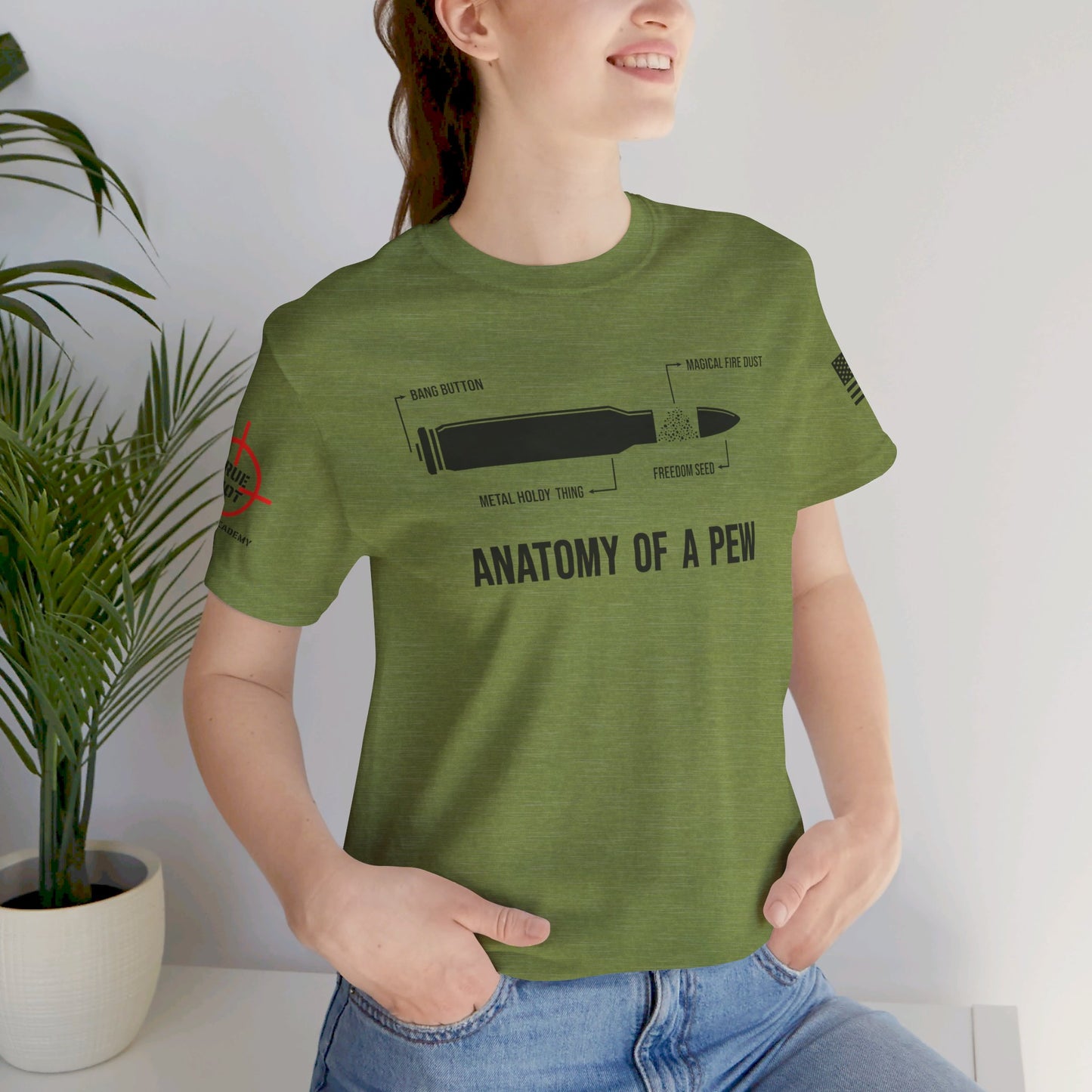 Anatomy Of W PEW (Rifle) - Unisex Jersey Short Sleeve Tee