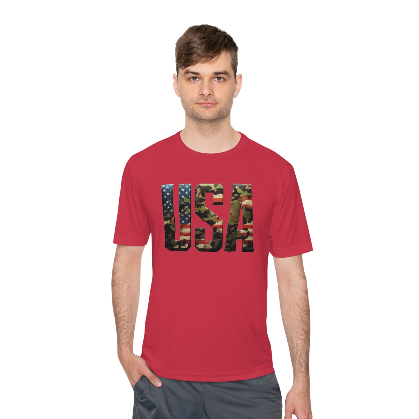 USA - Unisex Moisture Wicking Tee